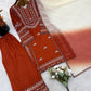 Elegant Embroidered Rayon Cotton Farshi Suit Set