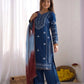 Elegant Embroidered Rayon Cotton Farshi Suit Set
