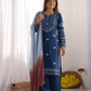 Elegant Embroidered Rayon Cotton Farshi Suit Set