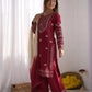 Elegant Embroidered Rayon Cotton Farshi Suit Set