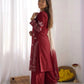 Elegant Embroidered Rayon Cotton Farshi Suit Set