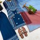 Elegant Embroidered Rayon Cotton Farshi Suit Set