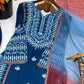 Elegant Embroidered Rayon Cotton Farshi Suit Set