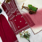 Elegant Embroidered Rayon Cotton Farshi Suit Set