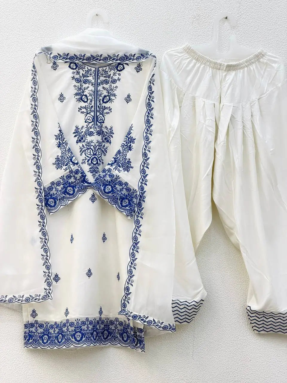 Elegant Embroidered Rayon Cotton Farshi Suit Set for Festive and Daily Wear