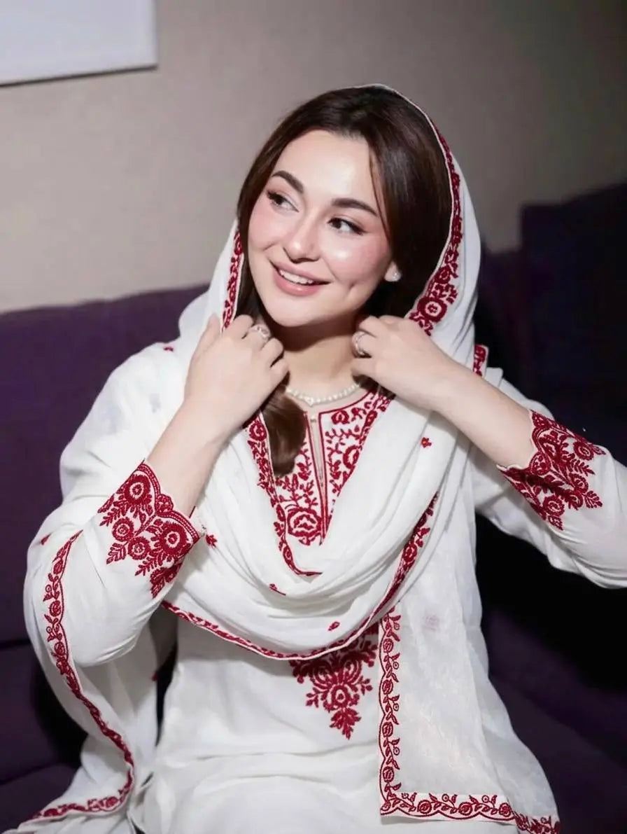 Elegant Embroidered Rayon Cotton Farshi Suit Set for Festive and Daily Wear