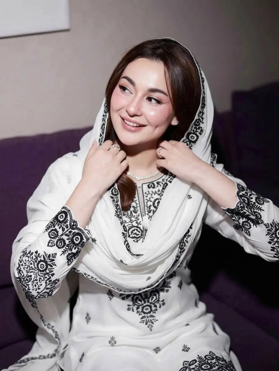 Elegant Embroidered Rayon Cotton Farshi Suit Set for Festive and Daily Wear