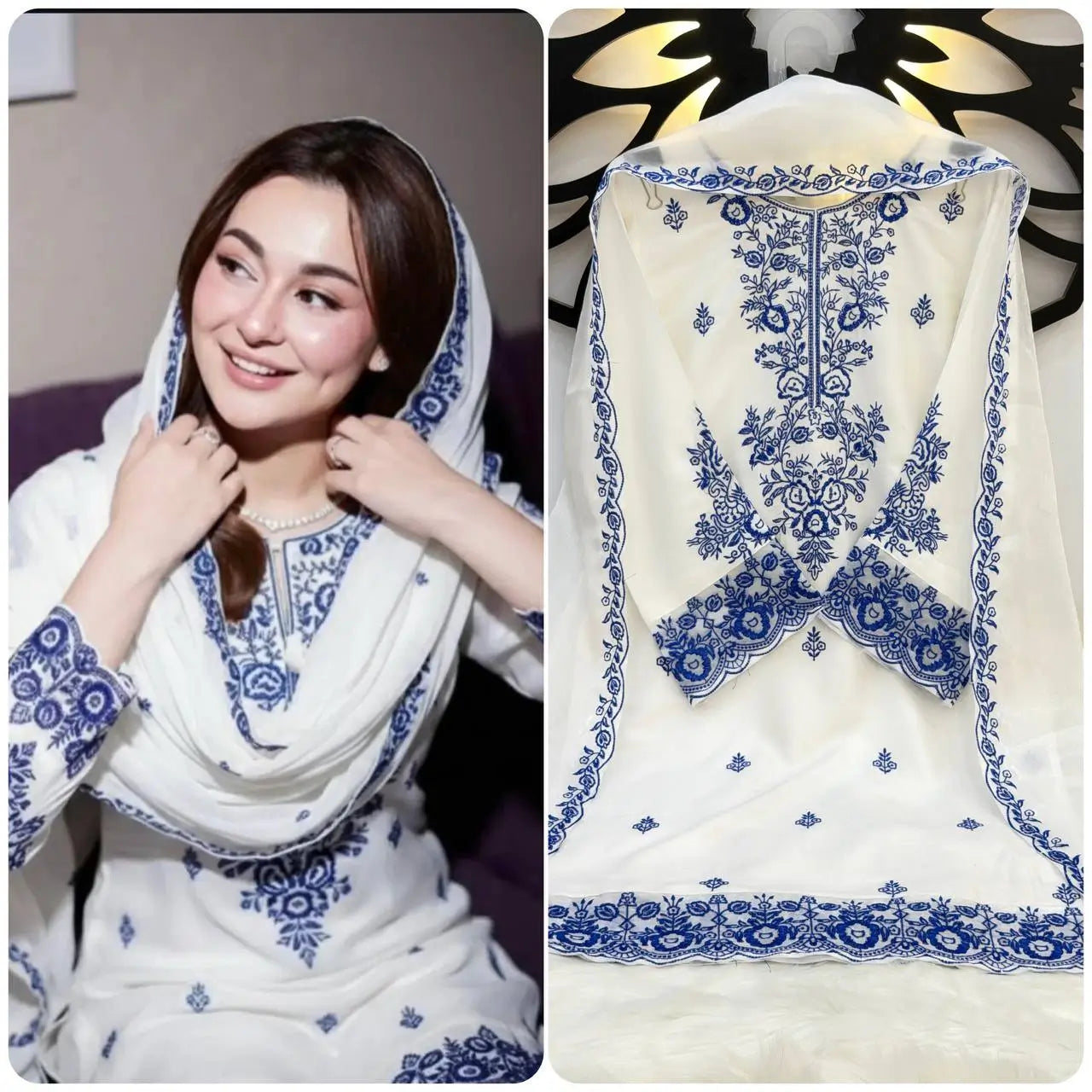 Elegant Embroidered Rayon Cotton Farshi Suit Set for Festive and Daily Wear