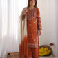 Elegant Embroidered Rayon Cotton Farshi Suit Set