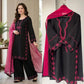 Elegant Embroidered Rayon Palazzo Suit Set for Festive and Casual Functions