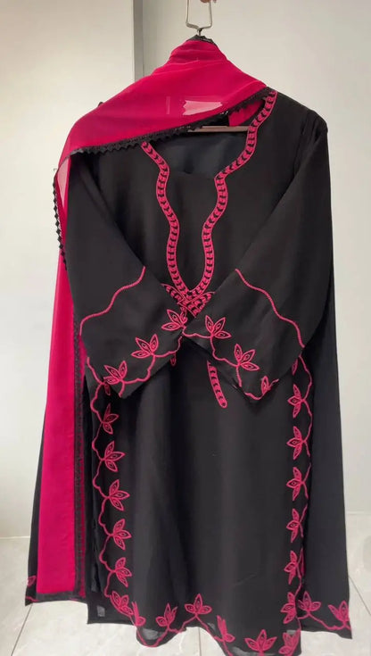 Elegant Embroidered Rayon Palazzo Suit Set for Festive and Casual Functions