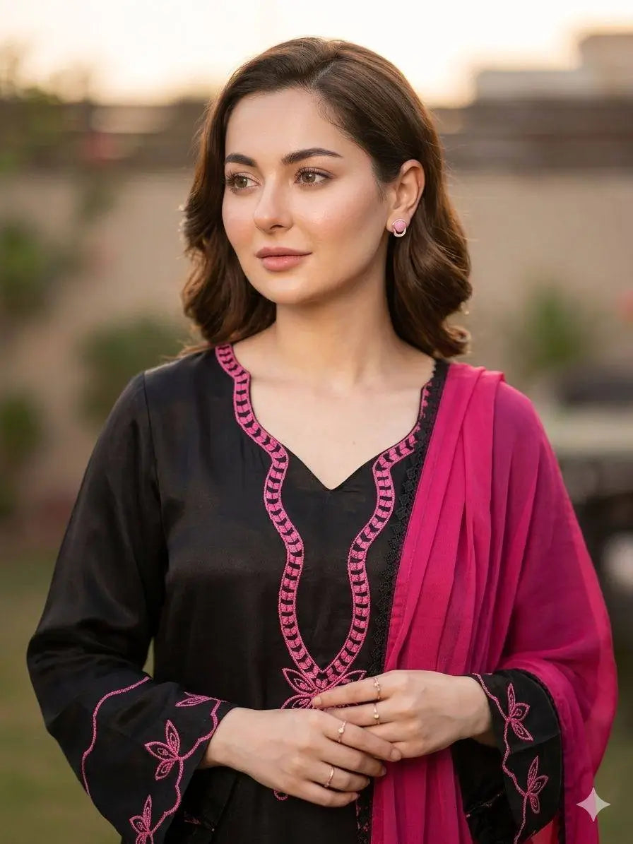 Elegant Embroidered Rayon Palazzo Suit Set for Festive and Casual Functions