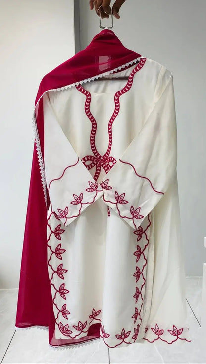 Elegant Embroidered Rayon Palazzo Suit Set for Festive and Casual Functions