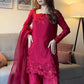 Elegant Embroidered Roman Palazzo Suit Set for Festive and Family Functions