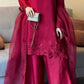 Elegant Embroidered Roman Palazzo Suit Set for Festive and Family Functions