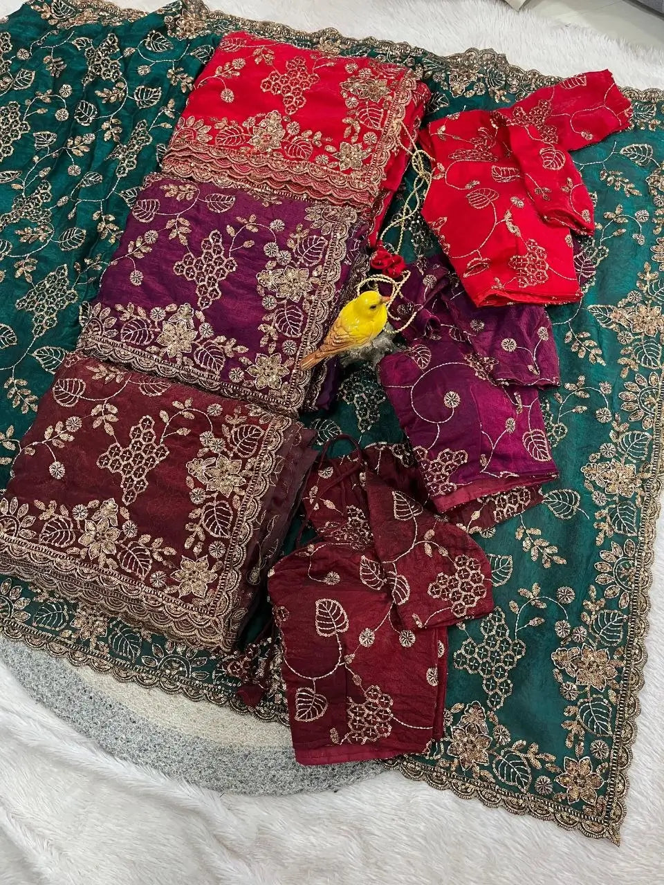 Elegant Embroidered Satin Silk Saree for Festive and Party Wear