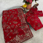Elegant Embroidered Satin Silk Saree for Festive and Party Wear