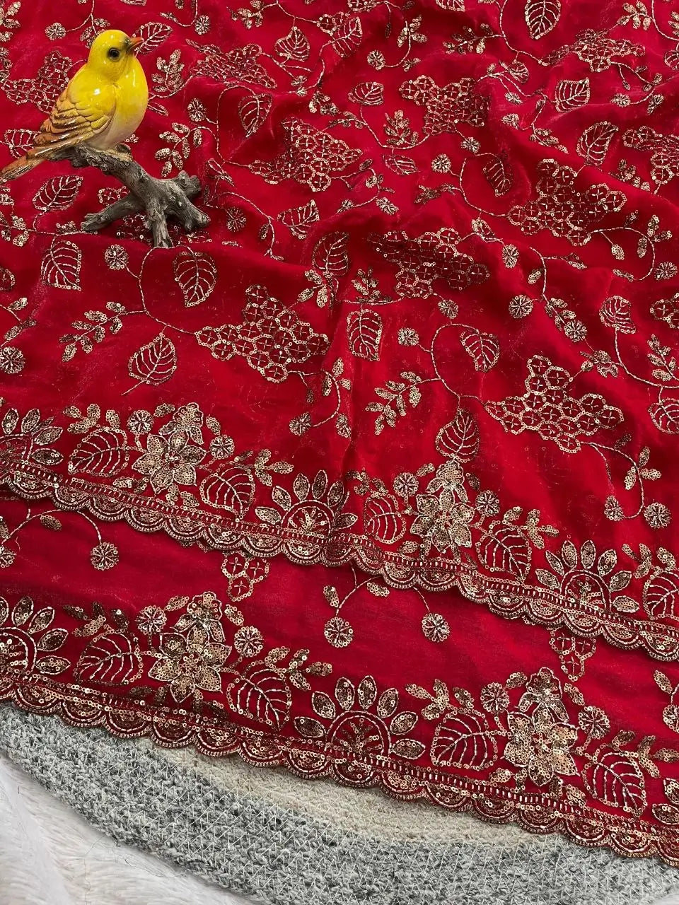 Elegant Embroidered Satin Silk Saree for Festive and Party Wear