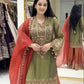 Elegant Embroidered Sharara Suit Set for Festive and Wedding Wear