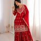 Elegant Embroidered Sharara Suit Set for Festive and Wedding Wear