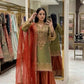 Elegant Embroidered Sharara Suit Set for Festive and Wedding Wear