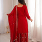 Elegant Embroidered Sharara Suit Set for Festive and Wedding Wear