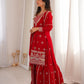 Elegant Embroidered Sharara Suit Set for Festive and Wedding Wear