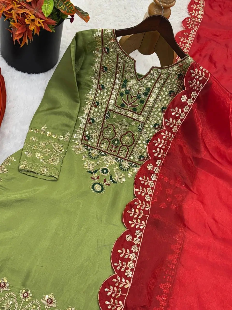 Elegant Embroidered Sharara Suit Set for Festive and Wedding Wear