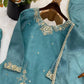 Elegant Embroidered Silk Farshi Suit Set