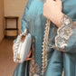 Elegant Embroidered Silk Farshi Suit Set