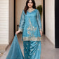 Elegant Embroidered Silk Farshi Suit Set