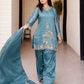 Elegant Embroidered Silk Farshi Suit Set