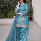 Elegant Embroidered Silk Farshi Suit Set