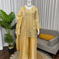 Elegant Embroidered Silk Palazzo Suit Set