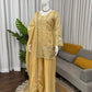 Elegant Embroidered Silk Palazzo Suit Set