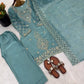 Elegant Embroidered Silk Sharara Set for Festive and Wedding Wear