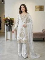 Elegant Embroidered Silk Sharara Set for Festive and Wedding Wear