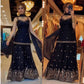 Elegant Embroidered Silk Sharara Suit Set for Wedding and Festive Wear