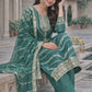 Elegant Embroidered Silk Suit Set for Festive and Wedding Wear