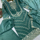 Elegant Embroidered Silk Suit Set for Festive and Wedding Wear