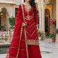 Elegant Embroidered Silk Suit Set for Festive and Wedding Wear