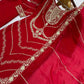Elegant Embroidered Silk Suit Set for Festive and Wedding Wear