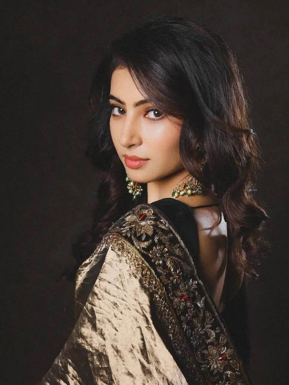 Elegant Embroidered Twill Saree for Festive and Party Wear