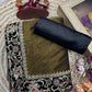Elegant Embroidered Twill Saree for Festive and Party Wear