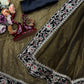 Elegant Embroidered Twill Saree for Festive and Party Wear