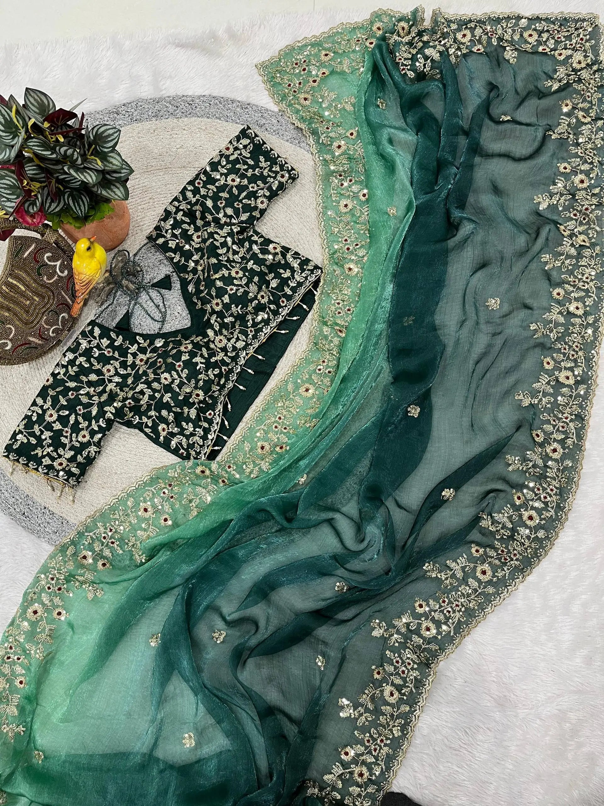 Elegant Fandy Chiffon Silk Saree for Festive and Occasion Wear