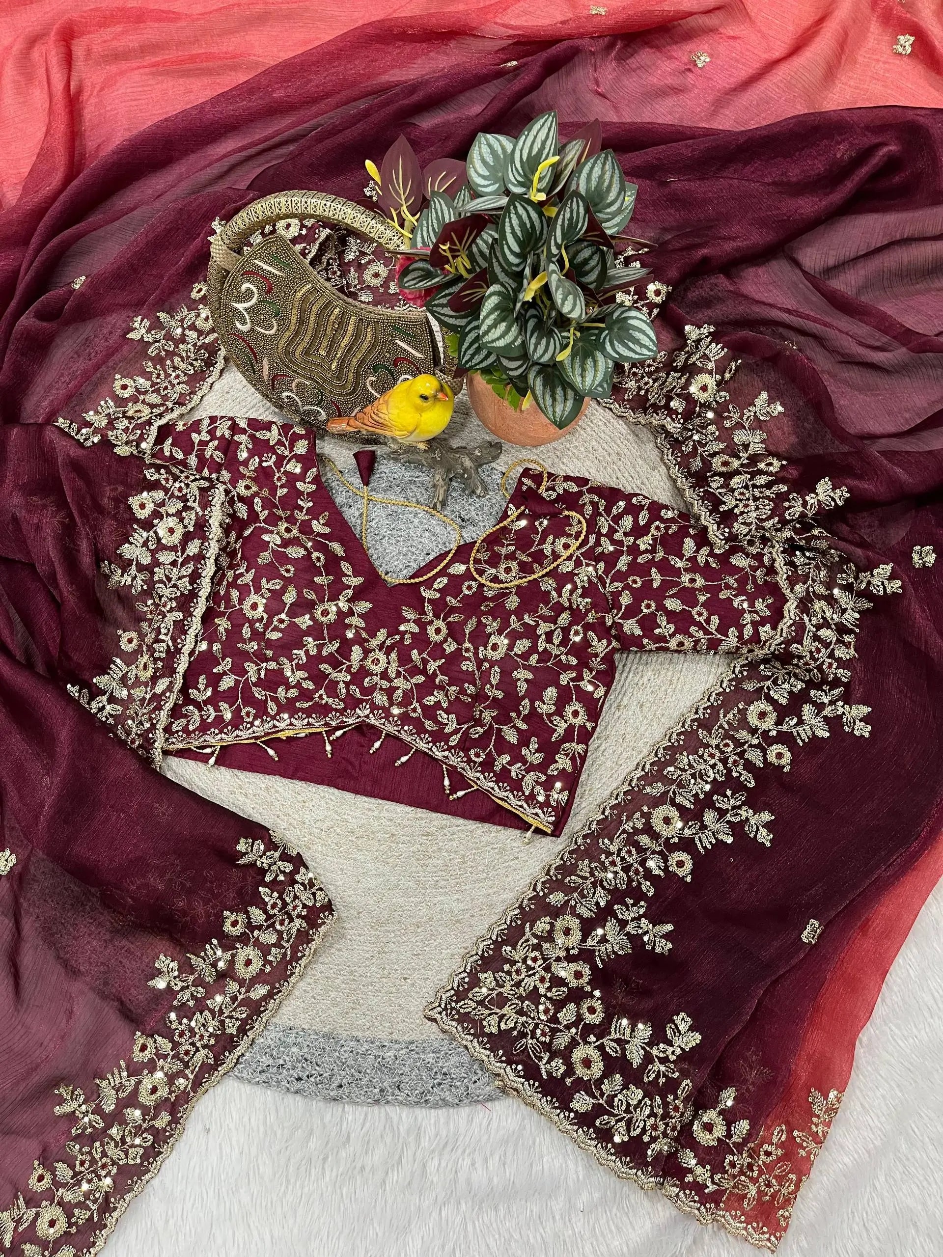 Elegant Fandy Chiffon Silk Saree for Festive and Occasion Wear