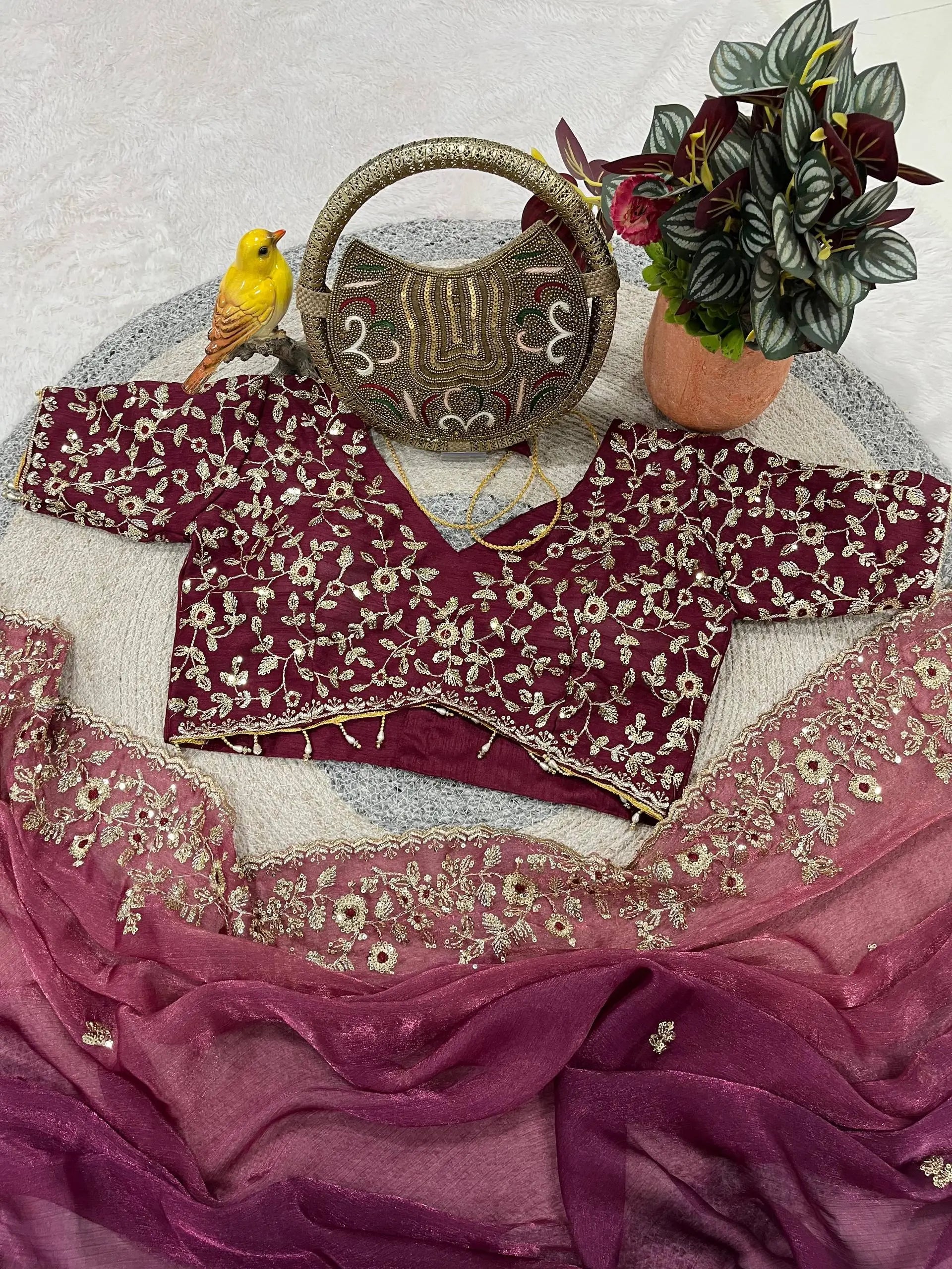 Elegant Fandy Chiffon Silk Saree for Festive and Occasion Wear