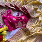 Elegant Fandy Silk Hand Embroidery Work Saree for Wedding and Festive Occasions