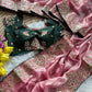 Elegant Fandy Silk Hand Embroidery Work Saree for Wedding and Festive Occasions